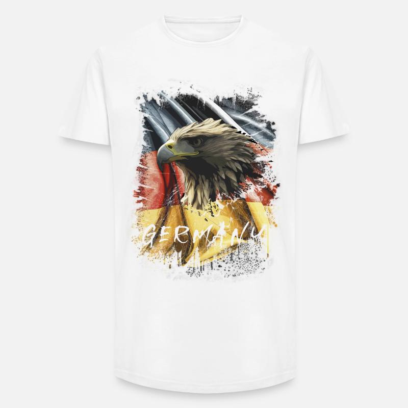 Germany Eagle Eagle Head Gift - Long Fit Men's T-Shirt - white