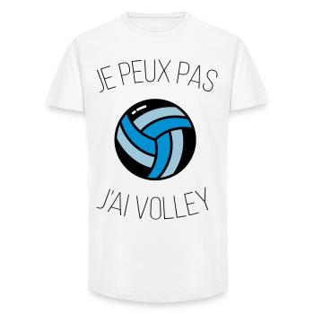 i can't volley - Long Fit Men's T-Shirt - white - Front - AI Model Male 185 light (185cm)