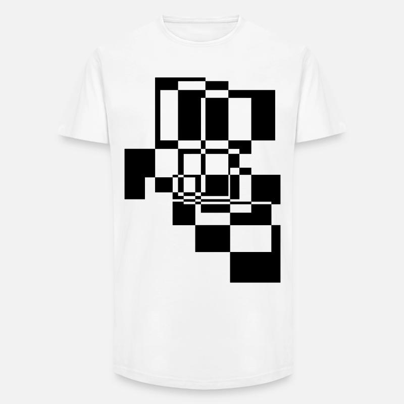Abstract Shapes and Patterns Gift - Long Fit Men's T-Shirt - white