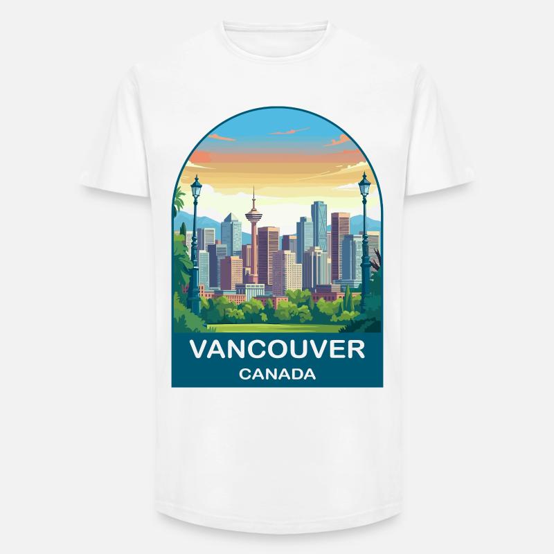 Vancouver Canada Harbour Centre Reisekunst - Long Fit Männer T-Shirt - Weiß