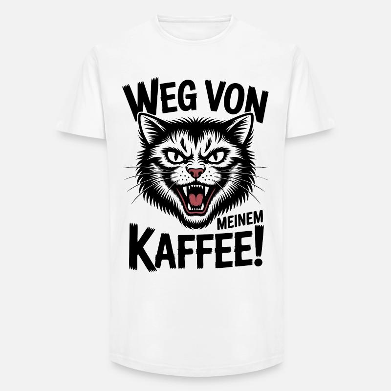 Weg Von Kaffee - Long Fit Männer T-Shirt - Weiß