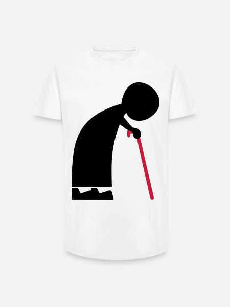 grandma - Long Fit Men's T-Shirt - white