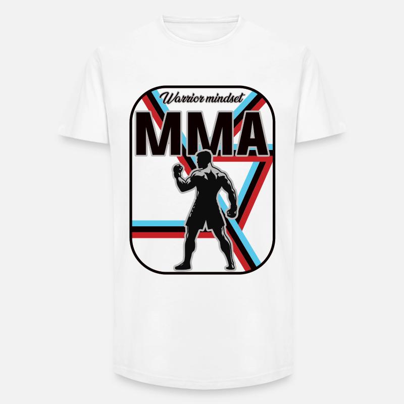 MMA Design – Warrior Mindset - Long Fit Männer T-Shirt - Weiß
