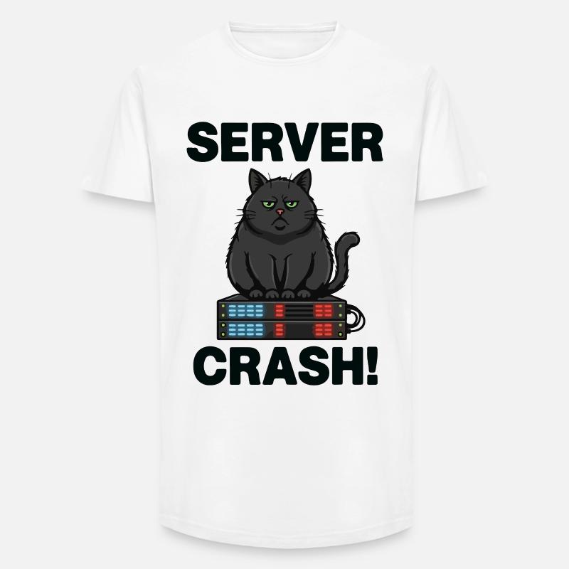 Server Crash Chat Computer Humor - Long Fit Men's T-Shirt - white