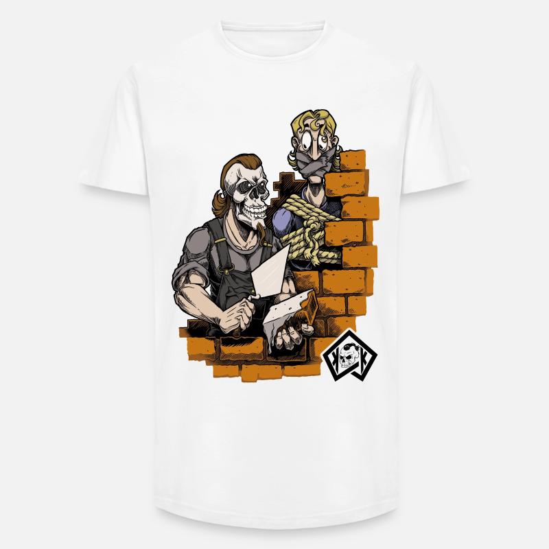 Bricklayer, master mason, craftsman, construction technician - Long Fit Men's T-Shirt - white