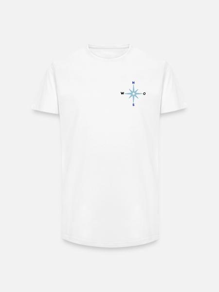Compass Cardinal Directions Star Compass Maritime - Long Fit Men's T-Shirt - white