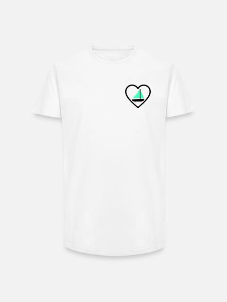 Cuore Vela – Passione Navigazione - Long Fit Men's T-Shirt - white
