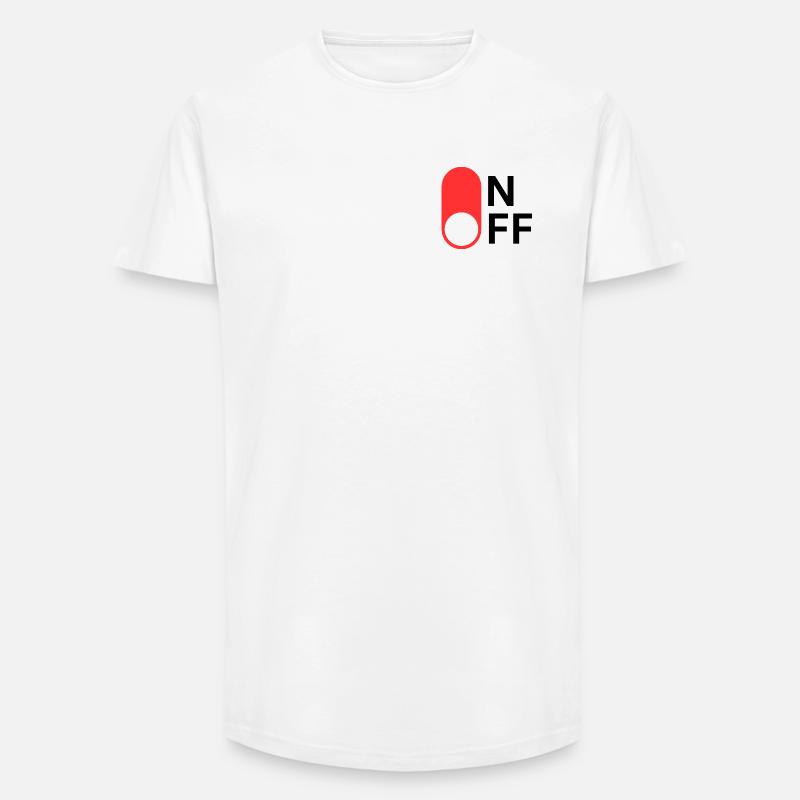 Mode ON/OFF - T-shirt coupe longue homme - blanc