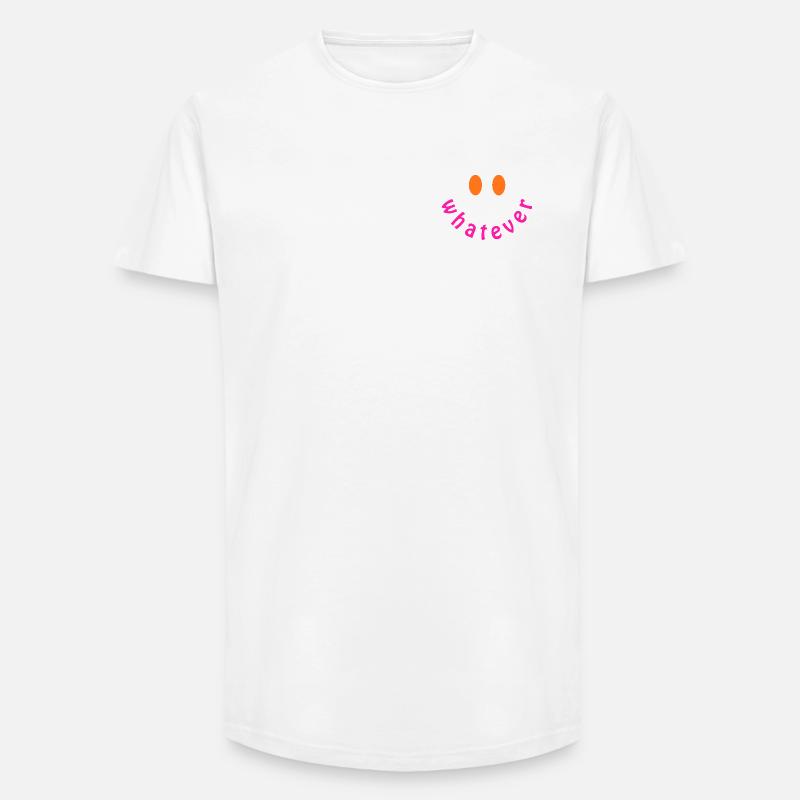 Whatever Smile - Lustiges Y2K Statement Design - Long Fit Männer T-Shirt - Weiß