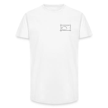 Wolkenbild - Long Fit Männer T-Shirt - Weiß - Vorne - AI Model Male 185 light (185cm)