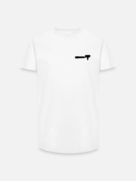 Her er de endelige metadata for dine minimalis - Long fit herre T-shirt - hvid