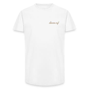 Design Amour Ouf – Parfait pour Cadeaux - T-shirt coupe longue homme - blanc - Devant - AI Model Male 185 light (185cm)