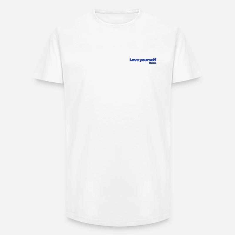 Love yourself - Statement Desing - Long Fit Männer T-Shirt - Weiß