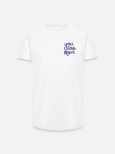 You are more - Long Fit Men's T-Shirt - white