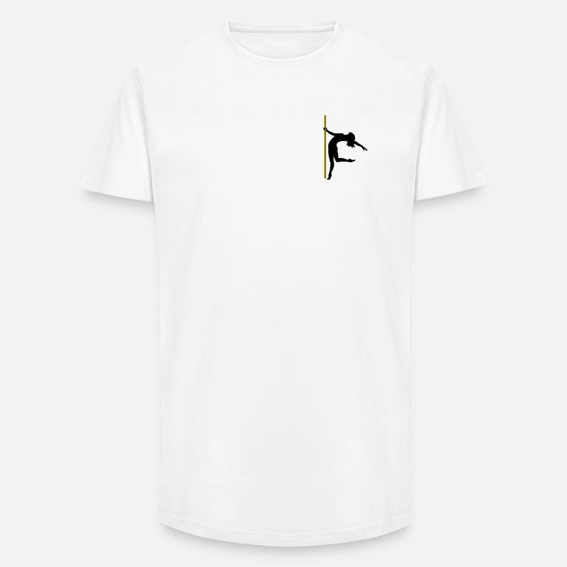 Die Silhouette einer Poledancerin - Long Fit Männer T-Shirt - Weiß