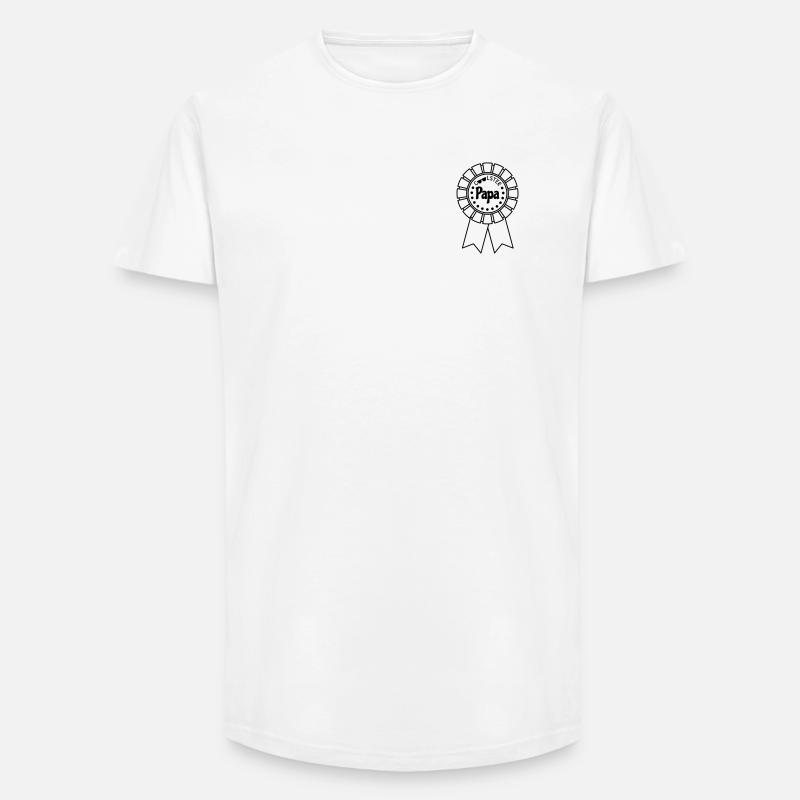 Coolest Dad - Long Fit Men's T-Shirt - white