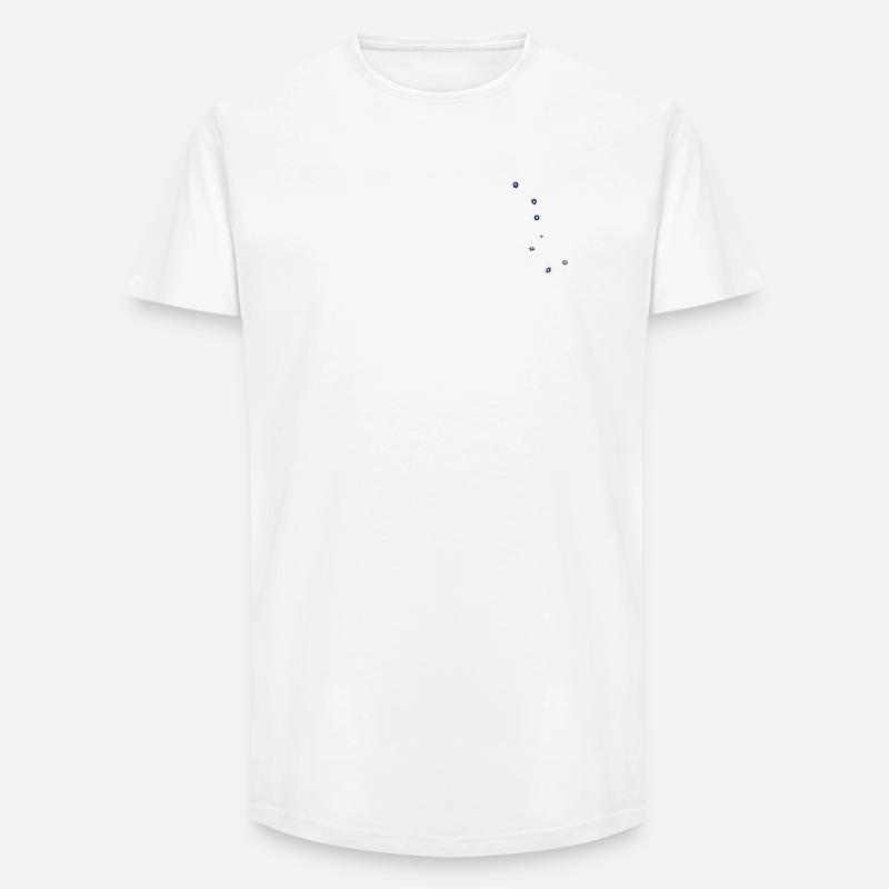 Constellation de la Grande Ourse / de la Grande Ourse - T-shirt coupe longue homme - blanc