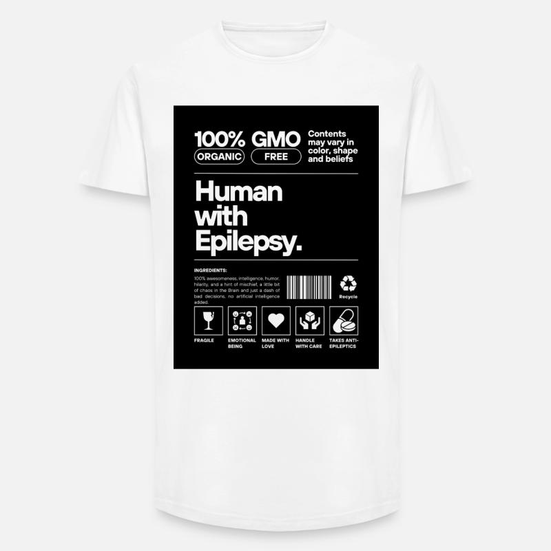 Human with Epilepsy - Long Fit Männer T-Shirt - Weiß