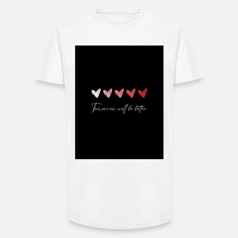 Herzen der Hoffnung mit einer positiven Botschaft - Long Fit Männer T-Shirt - Weiß