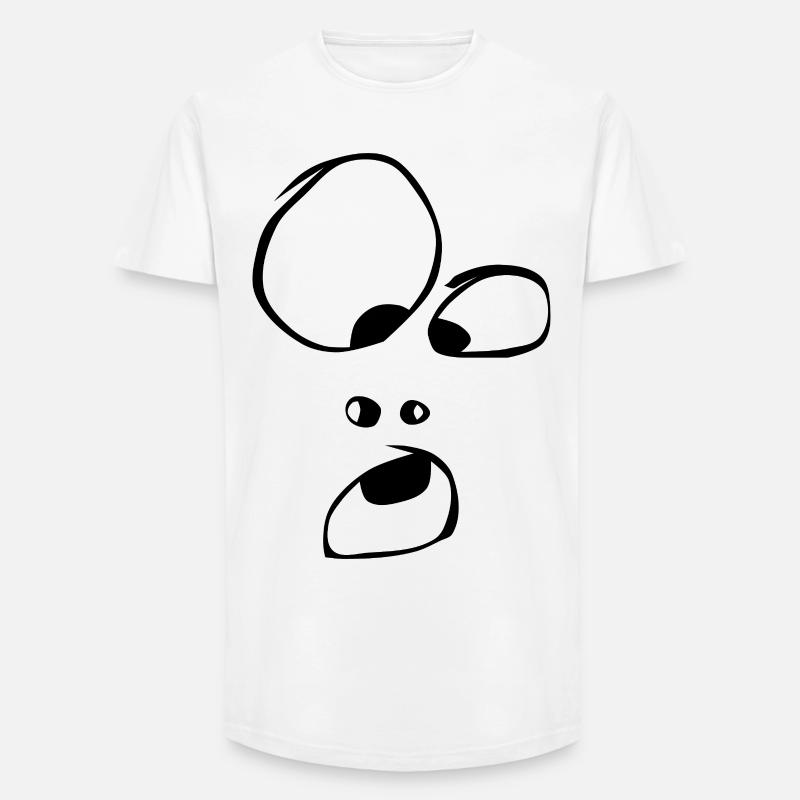 oho ! Gesicht Geist Gespenst Halloween Comic - Long Fit Männer T-Shirt - Weiß