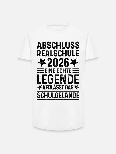 Graduation 2026 Realschule Graduation 2026 - Long Fit Men's T-Shirt - white