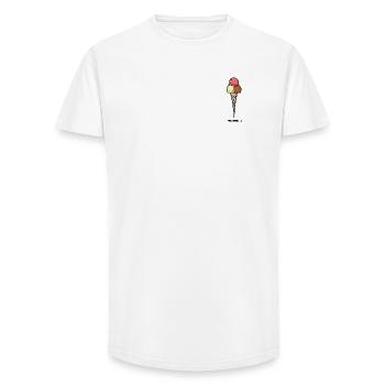 Ganz dünnes Eis - Long Fit Männer T-Shirt - Weiß - Vorne - AI Model Male 185 light (185cm)