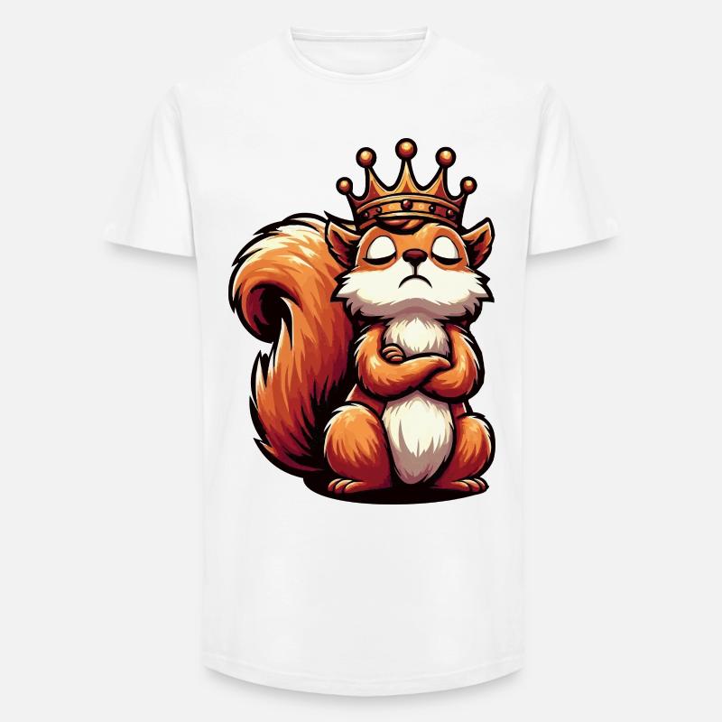 Eichhörnchen Eichhorn Eichhörnchenliebhaber Nager - Long Fit Männer T-Shirt - Weiß
