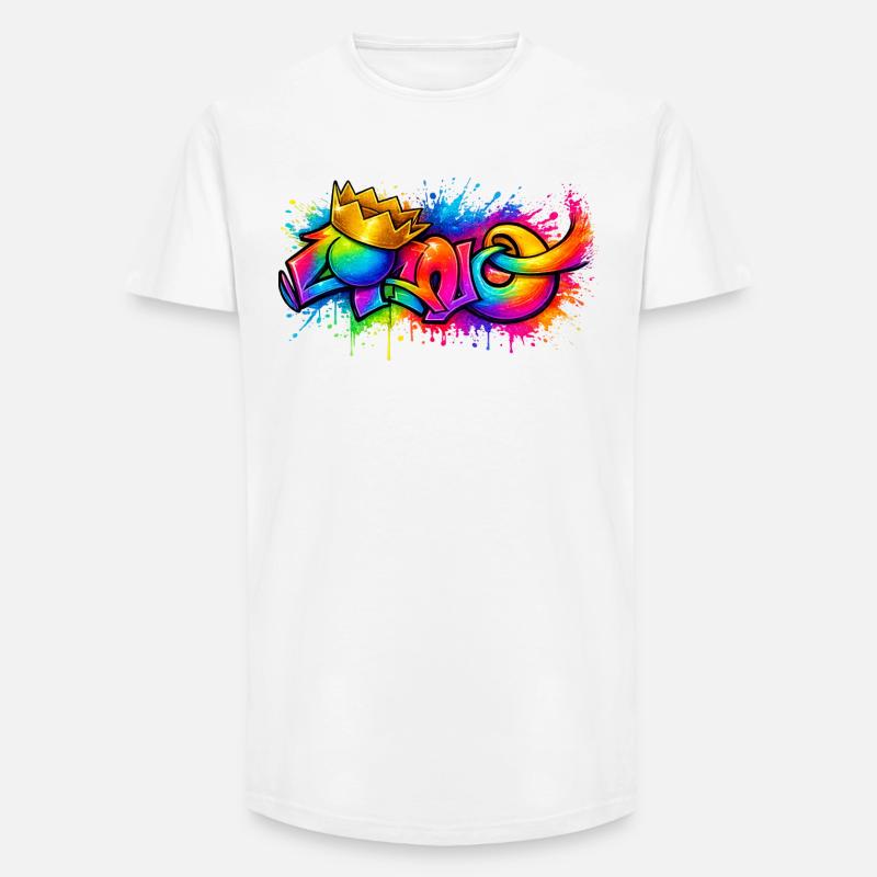 Cano - Long Fit Männer T-Shirt - Weiß