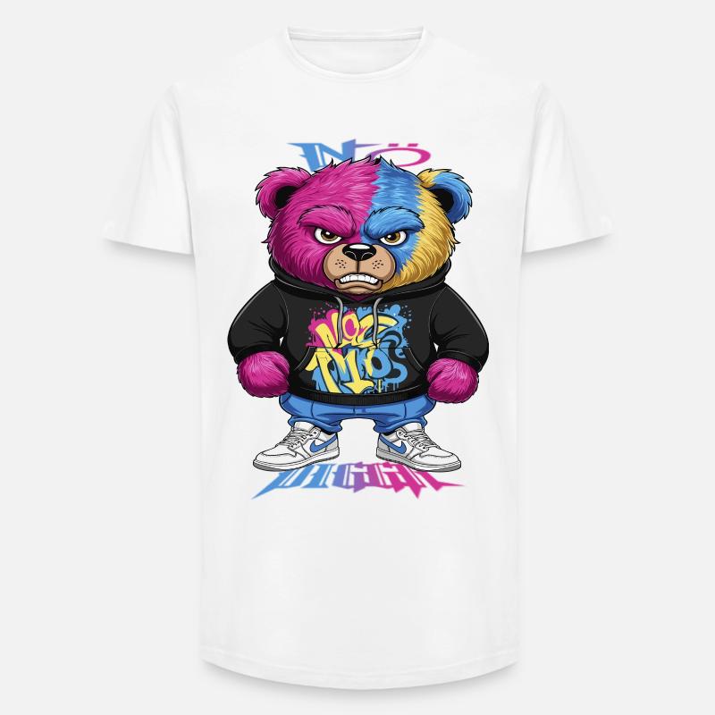 Grumpy Bear - Long Fit Men's T-Shirt - white