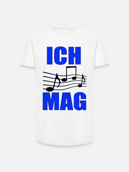 I like music Blue note layout - Long Fit Men's T-Shirt - white
