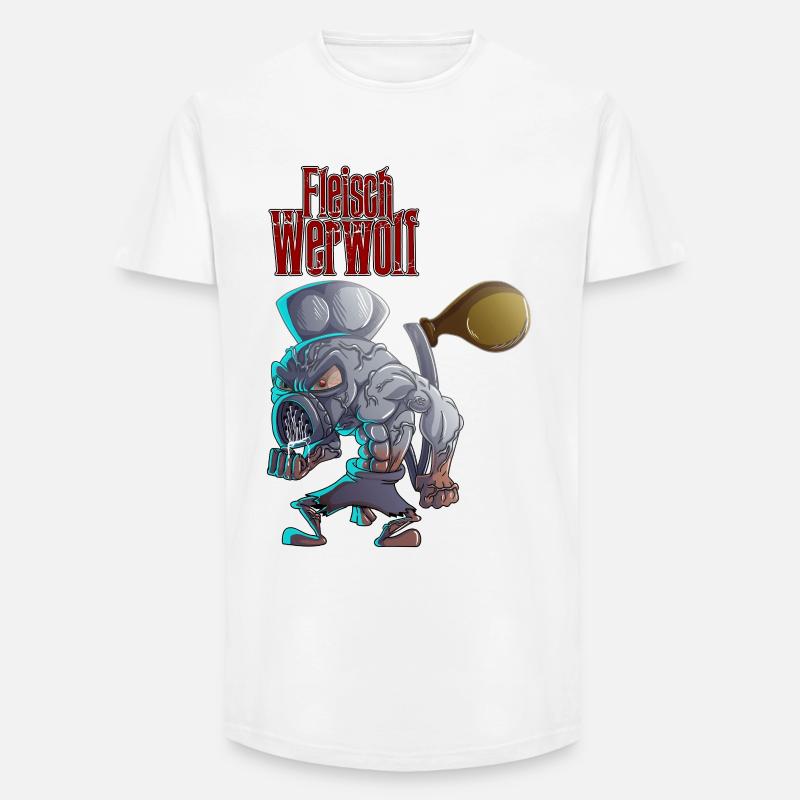Fleischwerwolf - Long Fit Männer T-Shirt - Weiß