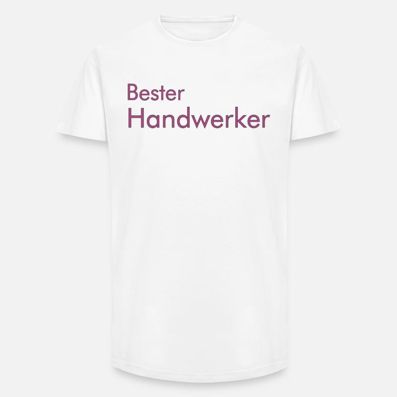 Bester Handwerker - Long Fit Männer T-Shirt - Weiß