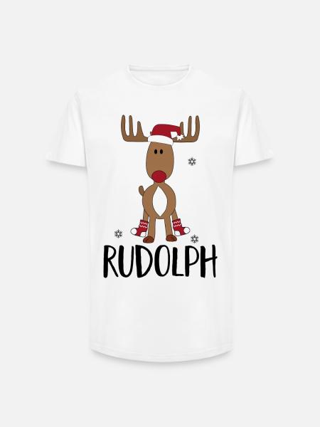 Noël - T-shirt coupe longue homme - blanc