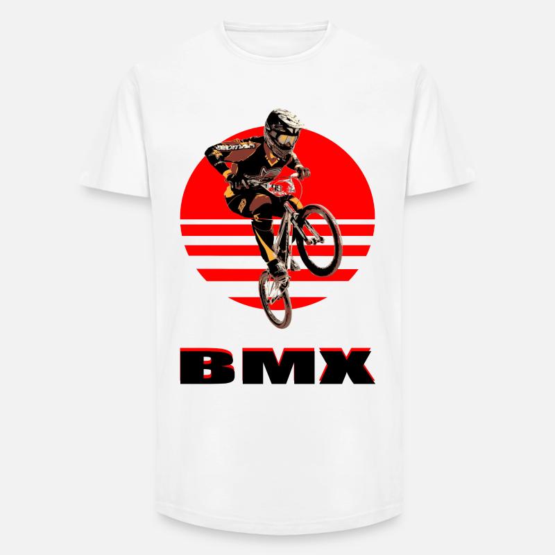 Vélo BMX - T-shirt coupe longue homme - blanc