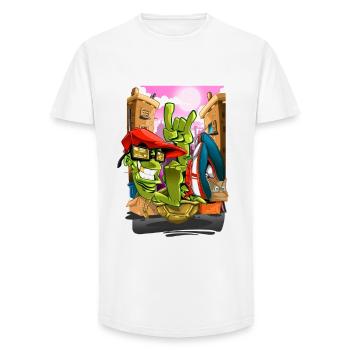 Breakdancing - Long Fit Men's T-Shirt - white - Front - AI Model Male 185 light (185cm)