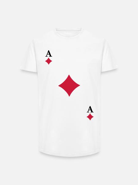 As de Carreau - T-shirt coupe longue homme - blanc