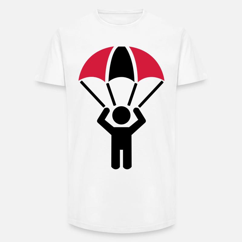 Fallschirm - Long Fit Männer T-Shirt - Weiß