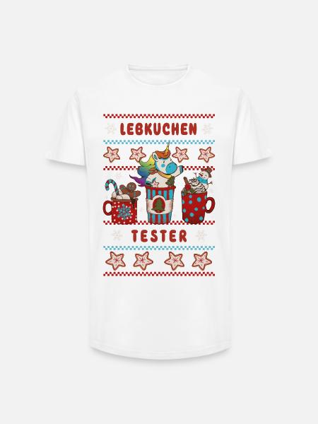 LEBKUCHEN TESTER Einhorn Weihnachten - Long Fit Männer T-Shirt - Weiß