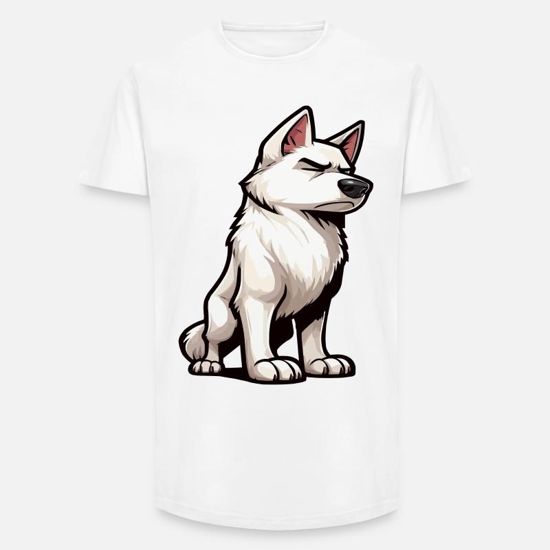 Weißer Schäferhund Schäferhund Schäferhunde - Long Fit Männer T-Shirt - Weiß