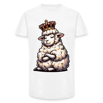 Sheep Sheep Shepherd Sheep Keeper Ram - Long Fit Men's T-Shirt - white - Front - AI Model Male 185 light (185cm)