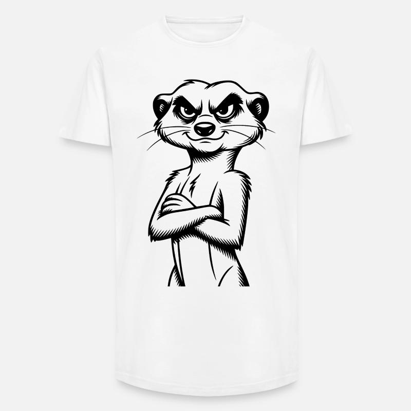 Erdmännchen - Long Fit Männer T-Shirt - Weiß