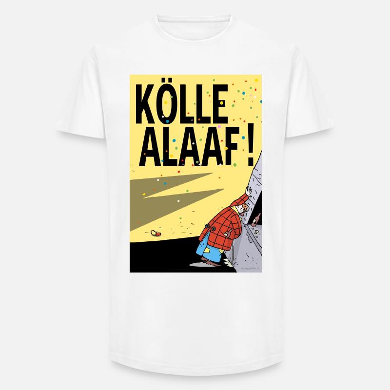 Köln Karneval Alaaf Cartoon - Long Fit Männer T-Shirt - Weiß