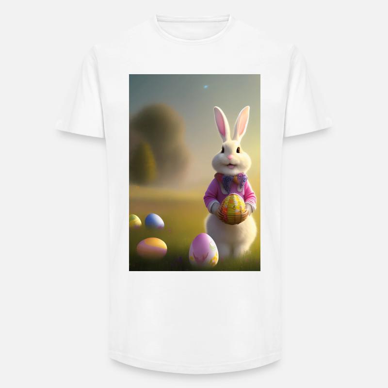 Easter Bunny with Easter Eggs - Long Fit Men's T-Shirt - white