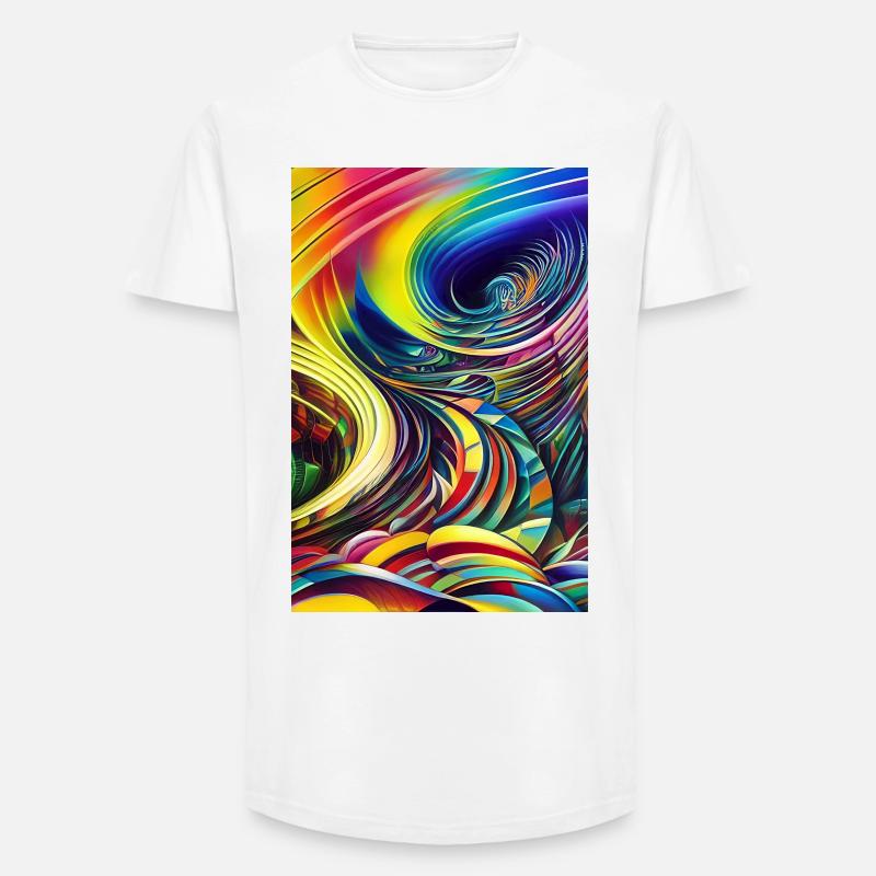 Abstrakte Kunst - Long Fit Männer T-Shirt - Weiß