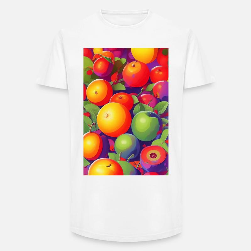 Früchte - Long Fit Männer T-Shirt - Weiß