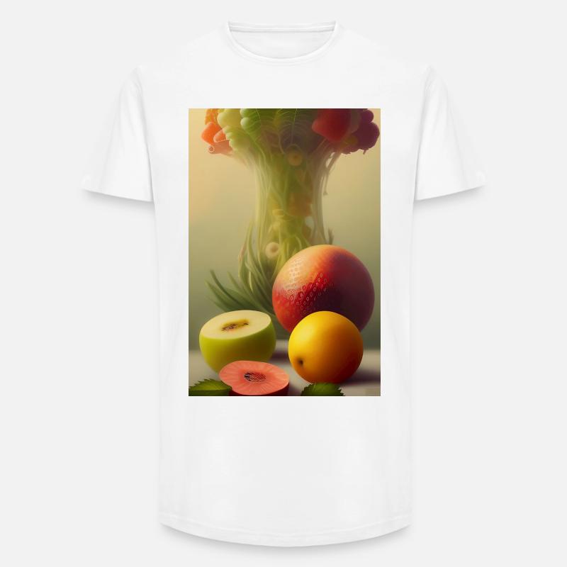 Früchte - Long Fit Männer T-Shirt - Weiß