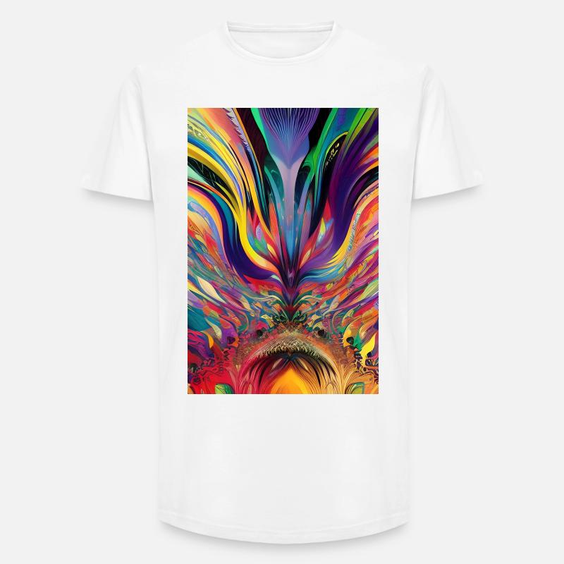 Abstrakte Kunst - Long Fit Männer T-Shirt - Weiß