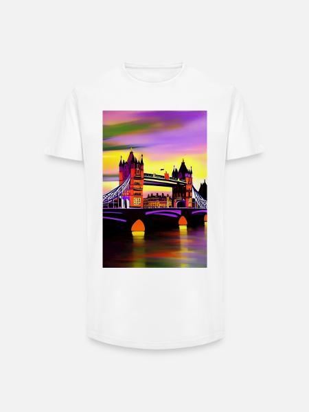 Bridges in London - Long Fit Men's T-Shirt - white