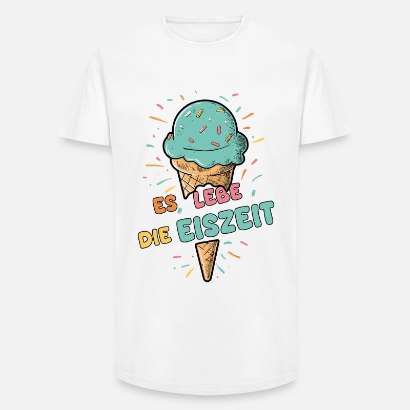 Es lebe die Eiszeit - Eiskugel - Long Fit Männer T-Shirt - Weiß