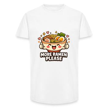 Niedliche Ramen Nudeln Bowl - Long Fit Männer T-Shirt - Weiß - Vorne - AI Model Male 185 light (185cm)